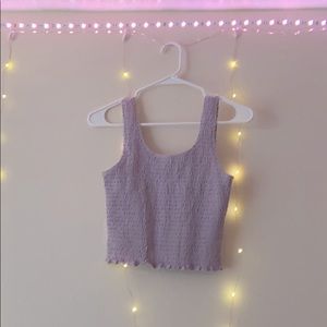 Hollister Lavender Ruffled Tank Top